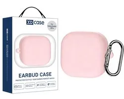 XDcase - hoesje geschikt voor Samsung Galaxy Buds 4 / 4 pro soft case cover - roze - TPU hoesje Beschermhoes - Samsung Galaxy Buds 4 / 4 Pro Cover - Buds4 hoesje - gel hoesje met sleutelhanger