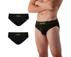 NOLOGO Men's Work Briefs Microfibre Technical Sports Underwear Elastic and Breathable Technical Underwear for Men - ShopVlot