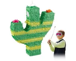 relaxdays pinata cactus - piñata - anniversaire - remplissez-vous - vert - enfants - décoration