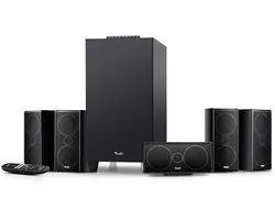 Teufel CONSONO 35 Concept - 5.1 surround sound-systeem, AV-receiver, Bluetooth, Dolby Audio, USB-C-geluidskaart, HDMI ARC CEC, voor games, films en muziek - zwart