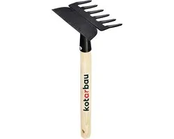Hack with steel rake Garden heel with wooden handle 330mm rake with 6 teeth double heel weed rake hand rake