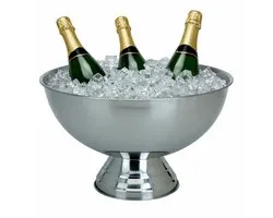 Excellent Houseware Champagne / Cave à vin en acier inoxydable 39x24cm
