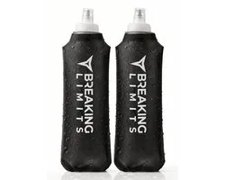 Breaking Limits Soft Flask 500 ML - 2 Pièces - Gourde d'eau Pliable - Flexible & Compacte - Gourde de Course