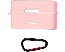 Silicone Case for DJI MIC MINI, Dustproof and Anti-drop Microphone Charging Case Protective Shell Soft Skin with Carabiner for DJI MIC MNI Microphone Protective Accessories (Pink)