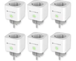 Silvergear Slimme WiFi Stekker - Timer, Schakelaar & Energiemeter x6