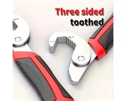 Multi-Function Universal Adjustable Wrench, Large Opening Quick Wrench, Adjustable & Quick-Release Multi-Tooth Wrench with Anti-Slip Grip, For Professional & DIY Repair Tools multitool gereedschap