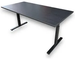 Bureau réglable (réglable en hauteur) - dessus noir - base noire - 200 x 80 - NOUVEAU - bureau réglable en hauteur - bureau de jeu - table d'ordinateur - travail à domicile