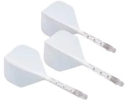 Cuesoul - Lancées de fléchettes intégrées ROST T19 - Forme Standard - White Transparent