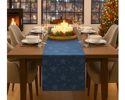 Magic Stars Tafelloper 40x140 cm - Lotuseffect met Fleckschutz - Afstoot Vloeistoffen - KAMACA