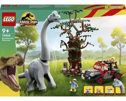LEGO 76960 Jurassic Park Brachiosaurus ontdekking met Groot Dinosaurus Figuur en Jeep Auto