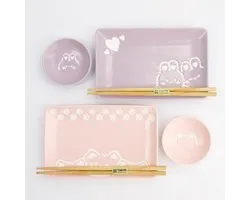 Set à sushis pour 2 personnes – Tokyo Design Studio – Kawaii Rabbit Cat Pink