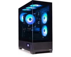AMD Ryzen 7 5700X - NVidia GeForce RTX 5060 Ti - 32GB RAM - 1TB SSD - Aquariumcase avec Affichage de Température et Refroidisseur de Tour aRGB (+25% Performance CPU) - WiFi 6 / Bluetooth 5.4 - Gamdias Atlas M1