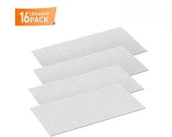 Akoestische Panelen 16 Stuks 120x60 cm – Geluidsabsorberende Wandpanelen van Polyester – Wanddecoratie voor Studio, Kantoor en Thuisbioscoop – Wit