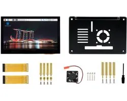 Écran tactile IPS 4,3 pouces avec boîtier pour Raspberry Pi - Résolution 800x480