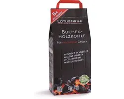 LotusGrill - 200ml & Sac Charbon de bois Hêtre - 2.5 kg