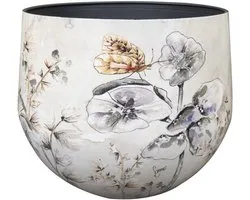 TS Collection - Bloempot Moonlight meadow - 33x28 mm - Métal & Époxy - Articles d'intérieur exclusifs pour l'intérieur - Fait à la main - Impression unique - Conçu par Lammie