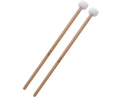 2 Stuks Drum Mallet, Wit Vilt Drum Beater Stick Percussie Drumsticks met Vilt Hoofd Timpani Mallet voor Bass Drum Muziekinstrument Accessoires