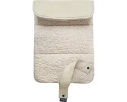 KipKep Napper - wasbaar Verschoningsmatje met teddy - Cookie - waterafstotende zijde (excl. luieretui)