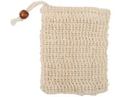 5 pièces - Sachet de savon - Mousse supplémentaire - Avec cordon - Naturel - Maison & Voyage - Pour barre de shampoing, barre revitalisant et barre nettoyante pour le corps