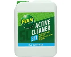 Feem Active Cleaner is ontzettend effectief voor het reinigen, ontvetten en ontvlekken van vuile en vettige oppervlakken - Zonder parfum noch kleurstoffen - Fles 5L