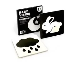 Cartes de déclenchement de la Vision Bébé (20 pièces) - 0 à 3 mois - Cartes à contraste élevé - speelgoed Montessori - Cartes noires/blanches pour bébé - Cartes éducatives - Cartes d'entraînement - Stimulation visuelle - Développement visuel