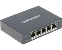 Hikvision DS-3E0505HP-E Pro Series 4 poort Fast Ethernet Smart unmanaged POE switch met 1x Hi-PoE en 1x RJ45