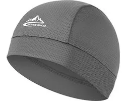 Sara Shop / Fietsmuts Comfort cap / Motormuts onder helm zomer / Fietsmuts onder helm zomer / onderhelmmuts loopmuts / fietsmuts heren / Grijs/Kerst cadeau & Sinterklaas cadeau