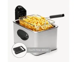 Frifri Expert Duofil F1948DUO Frituurpan 4,5L | 3200W | DUOFIL Anti-Geur-Vet Filter | Voor max 1.5 kg Friet | Koude Zone | Made in Belgium