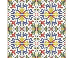 Tuile toscane à décoller et à coller pour dosseret multicolore 25 pouces par 25 pouces - InHome NH2365