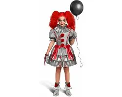 Spooktacular Creations Robe de costume de clown effrayant pour filles, déguisement de bouffon pour Halloween - taille M