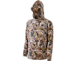 Camouflage Hoodie, Kleine Maat, Heren Pullover Kapuzenpull, Ademend & Vochtafvoerend, Quick-Dry Lange Mouwen Shirt voor Wandelen, Vissen, Jagen en Buitenactiviteiten in Lente & Zomer