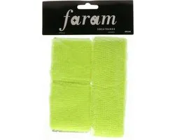 Faram Party Sweatbands ensemble - jaune fluo - Accessoires d’habillage de party Bad 80s/90s - tête/poignet