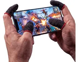 ProFPS Finger Sleeves – 4 Pièces – Fibres d'Argent Grip Antidérapant – Mobile Gaming