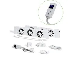 SpeedComfort Radiator Ventilator met Control Sensor - Duo Set (2x) - Sneller Verwarmen - Tot 22% Energie Besparen - Geschikt voor Warmtepomp - Meerdere Snelheden - Simpel te Plaatsen - Fluisterstil