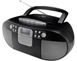 Draagbare Stereo Boombox met DAB+ Radio, CD-speler, Cassetterecorder en USB