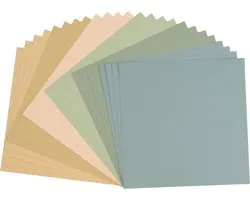 Vaessen Creative Cardstock - Multipack Strand - 30,5 x 30,5 cm - 24 vellen - Textuur - 216 g