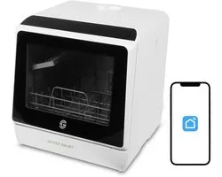 Lave-vaisselle GudeaSmart® Mini avec application – 5 programmes – 900 Watt – 42,5 x 42,8 x 45,8 cm – Wit