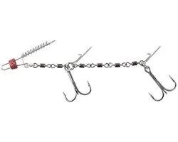 Mikado Jaws Double Evo Stinger XL – 30 kg – Hameçon triple taille 0 – 2 pièces – Stinger pour poissons prédateurs - Dragage