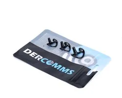 DerComms® Eartips voor oa. Kenwood, Motorola, Baofeng, Icom, Midland, Sepura, Hytera Portofoons - Rechter oor dopjes zwart