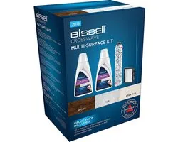 BISSELL MultiSurface CLEANING PACK - Rouleau brosse + Filtre + Agent nettoyant pour CrossWave 2x1L