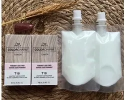 DUOPACK - Wella Color Charm Liquid Toner T18 + developer - Lightest Ash Blonde - Haartoner - Haarkleuring - Licht Asblond - Asblond - Ash blonde - Light Blonde - Platinum Blond