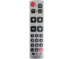 Télécommande Senior Bedienbaas Gris – Télécommande TV Universelle – Grands Boutons – Utilisation Simple
