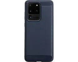 BMAX soft BMAX Carbon pour Samsung Galaxy S20 Ultra / Soft Cover - Blauw