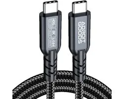 Câble USB-C Thunderbolt 4 AdroitGoods - Câble de données 40 Gbit/s, câble de charge PD3.1 240 W 48 V/5 A - 8K HDR - 0,5 m