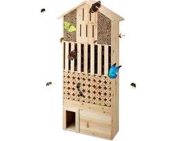 Egelhuis XXL insectenhotel nestkast bijen vlinders hout ca. 118x57x24 cm natuur Egelhuis