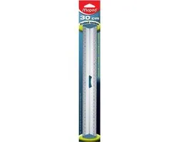 Règle en aluminium de 30 cm - dimensions des deux côtés