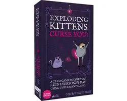 Exploding Kittens Curse You! | Tactisch Partyspel met Vloeken | 2 tot 5 Spelers | Vanaf 7 Jaar | 15 Minuten