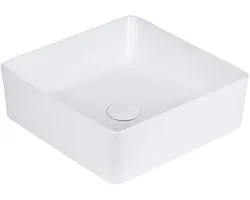 Keramische waskom vierkant wit 39x39x13 cm opbouw Hestia