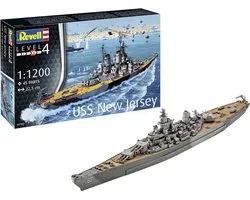 Revell Modelbouwpakket Schepen - 75183 USS New Jersey - BB-62 - Iowa-klasse - WWII Amerikaans Slagschip - Starter Kit Plastic - 1:1200 - Modelbouw