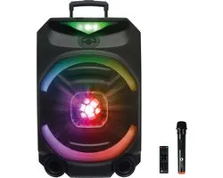 N-GEAR THE FLASH 1550D - Enceinte karaoké - Woofer 15" - Bluetooth - Spectacle de lumière LED - Incl. Microphones sans fil
